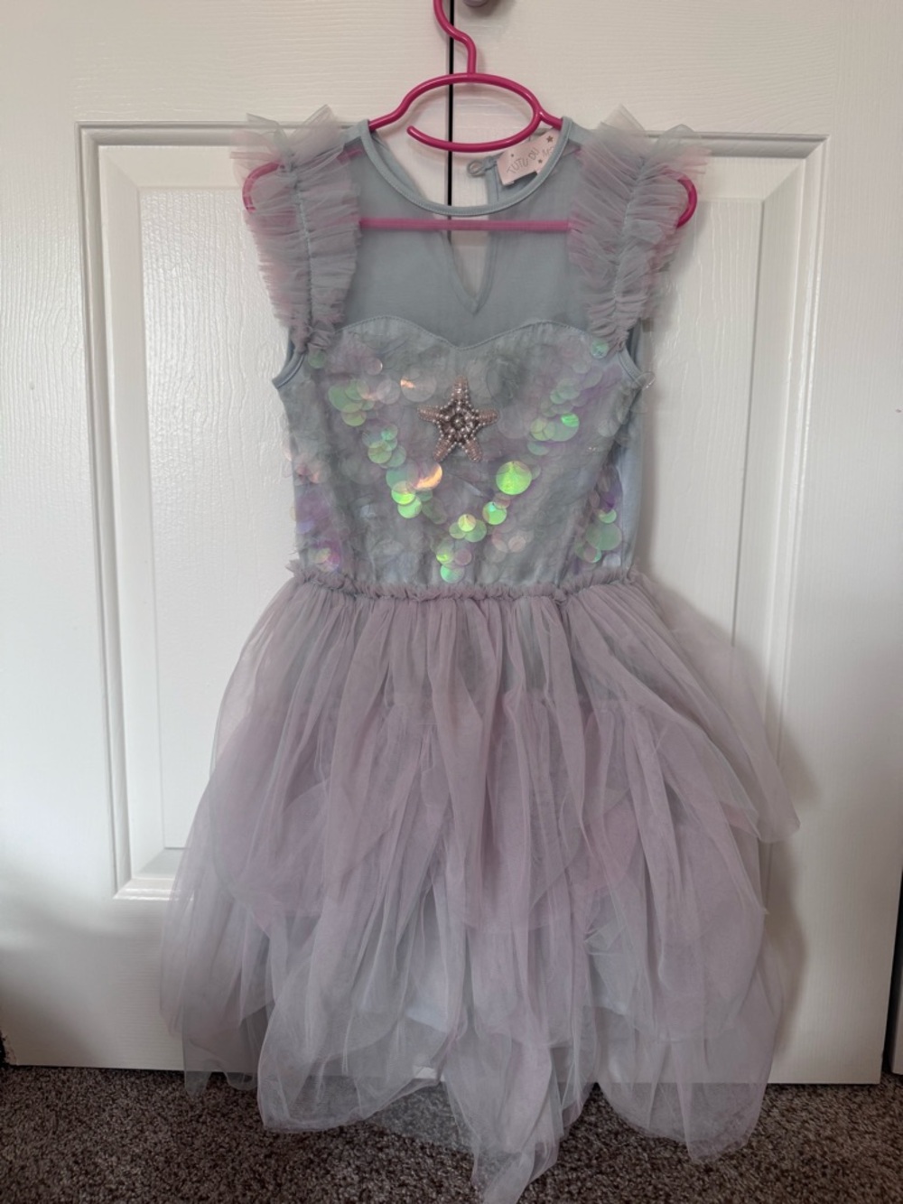 Tutu Du Monde Lavender Iridescent Sequin Star Tulle Dress